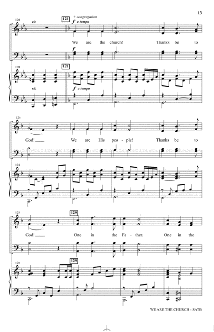 We Are The Church (Thanks Be To God) 4-Part scores gallery preview page 12