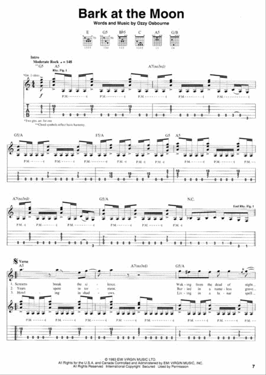 The Best of Ozzy Osbourne – 2nd Edition Electric Guitar scores gallery preview page 2