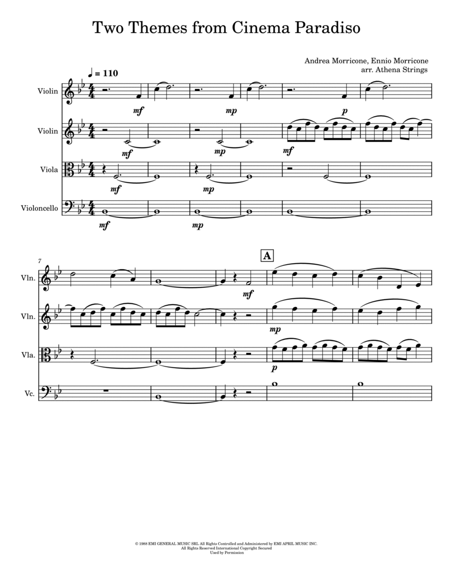 Cinema Paradiso Cinema Paradiso String Trio scores gallery preview page 1
