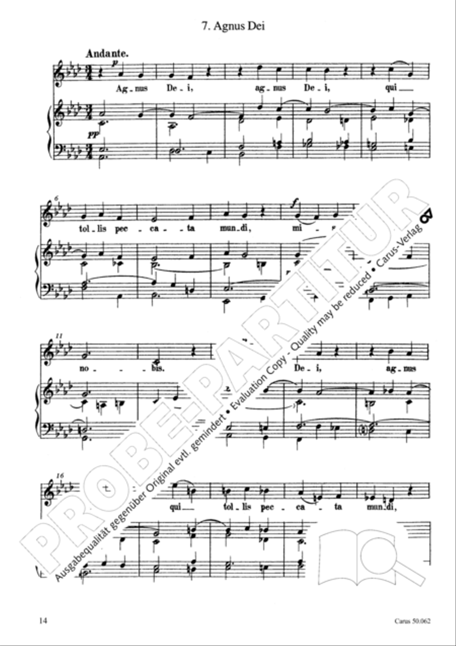 Mass in F Minor (Missa in f) Choir scores gallery preview page 15