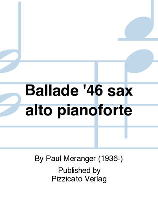Ballade '46 sax alto pianoforte
