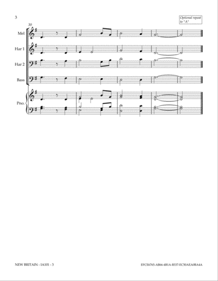 NEW BRITAIN (Amazing Grace) Small Ensemble scores gallery preview page 4