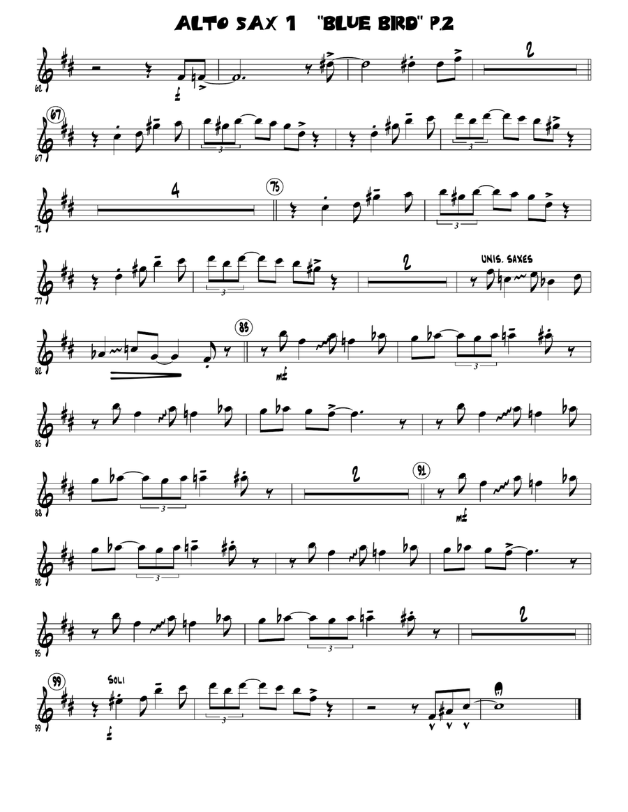 Blue Bird Jazz Ensemble scores gallery preview page 2