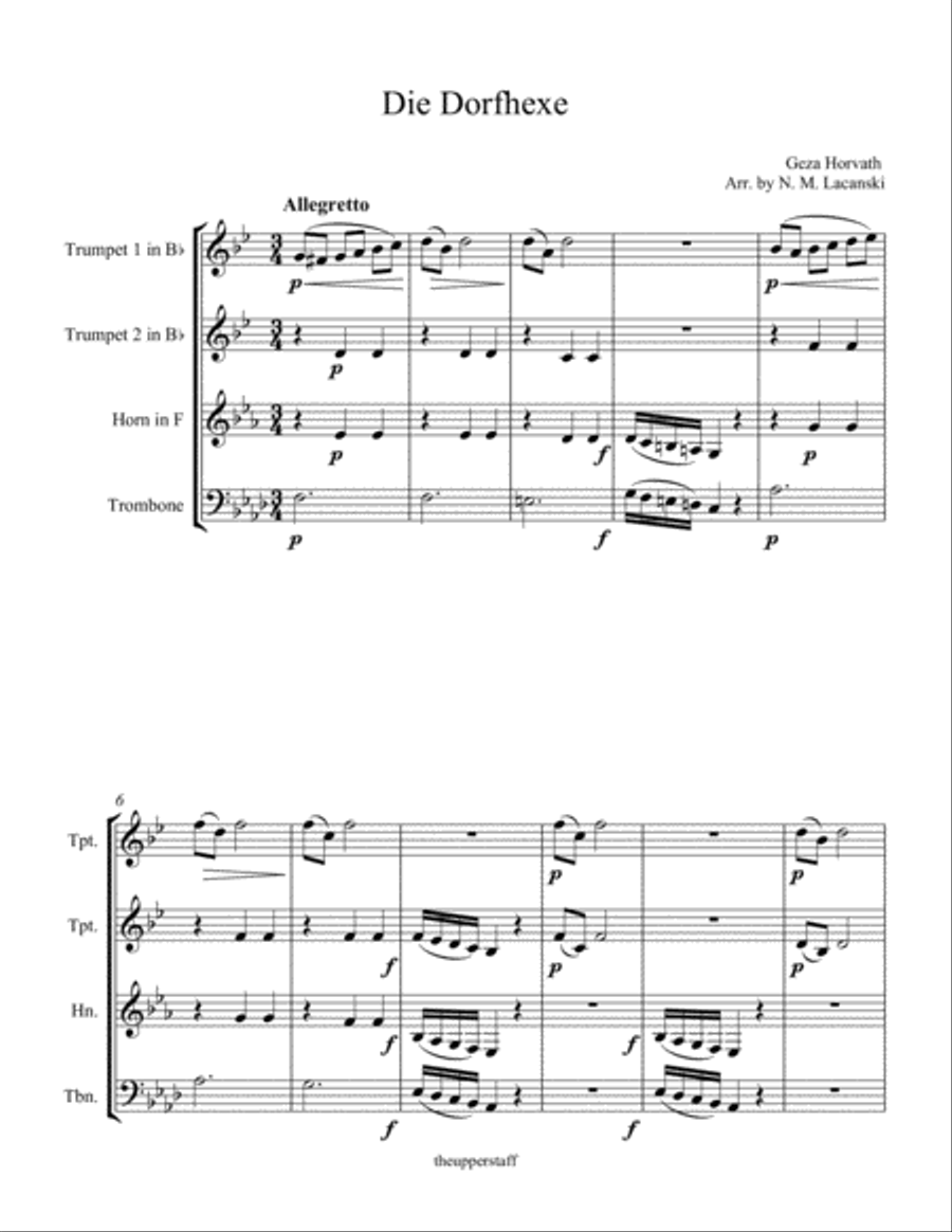 Die Dorfhexe Brass Ensemble scores gallery preview page 1