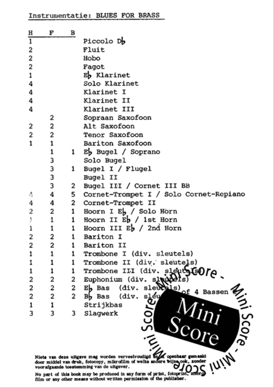 Blues for Brass Concert Band scores gallery preview page 3