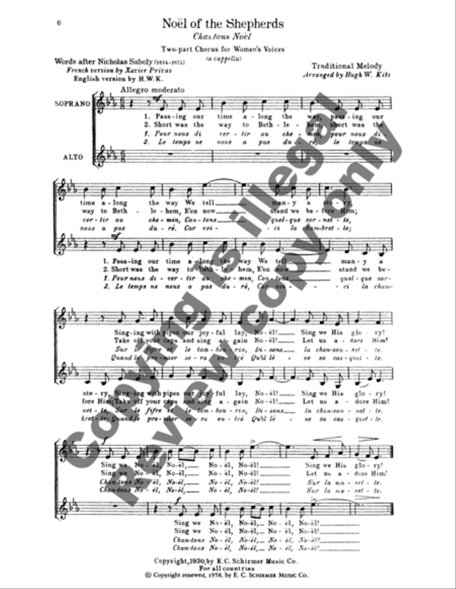 French Christmas Carols French Christmas Carols SSA scores gallery preview page 9