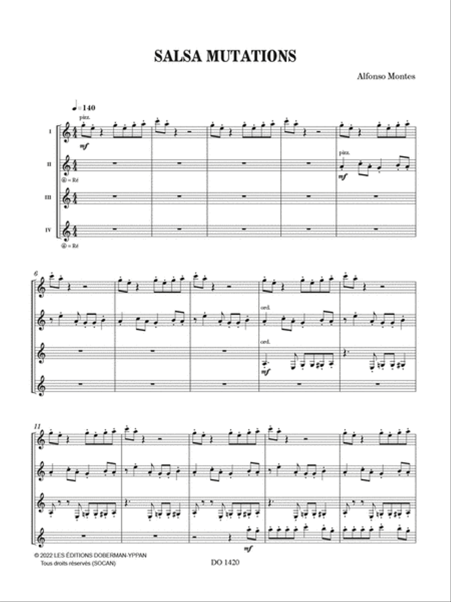 Salsa mutations Salsa mutations Guitar Ensemble scores gallery preview page 2
