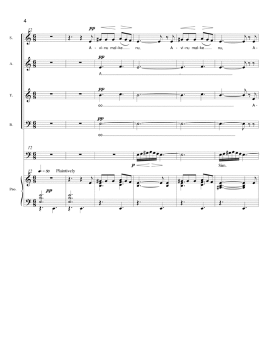Avenu Malkenu Avenu Malkenu Choir scores gallery preview page 4