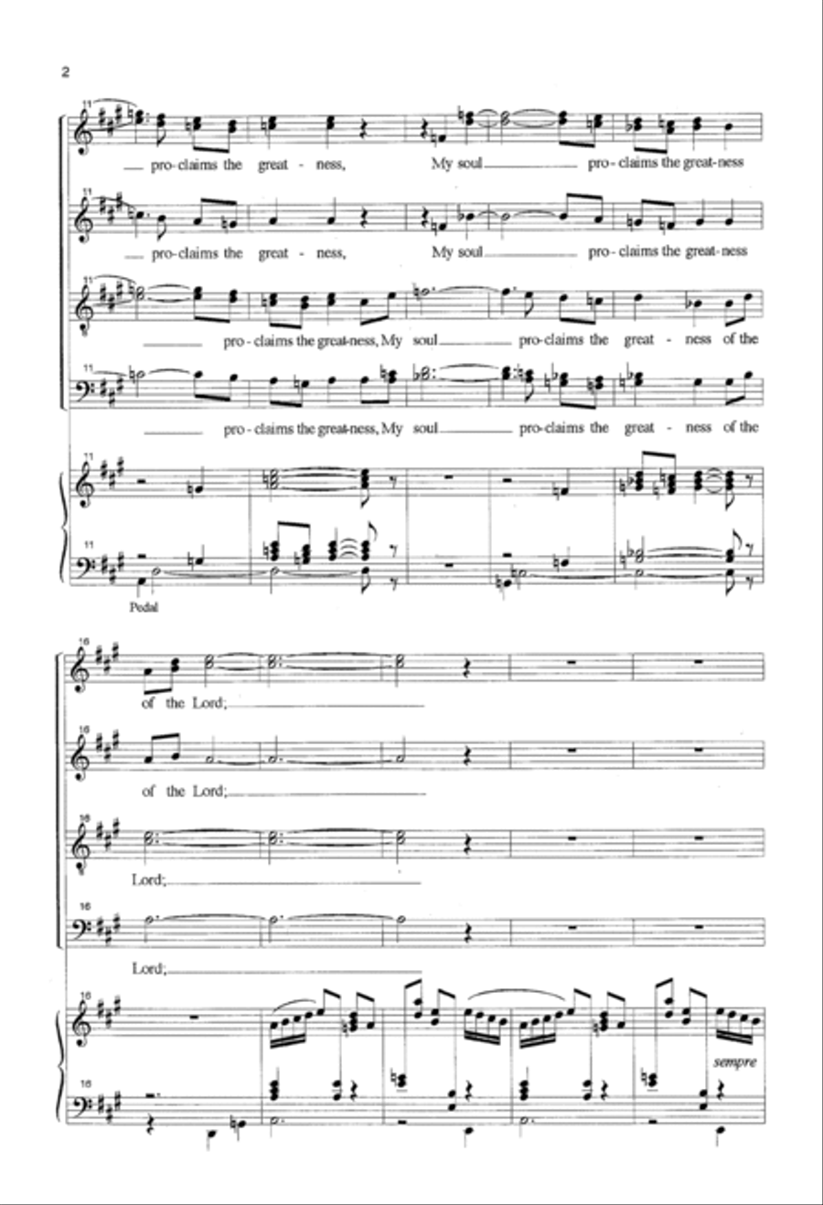 Magnificat Magnificat 4-Part scores gallery preview page 2