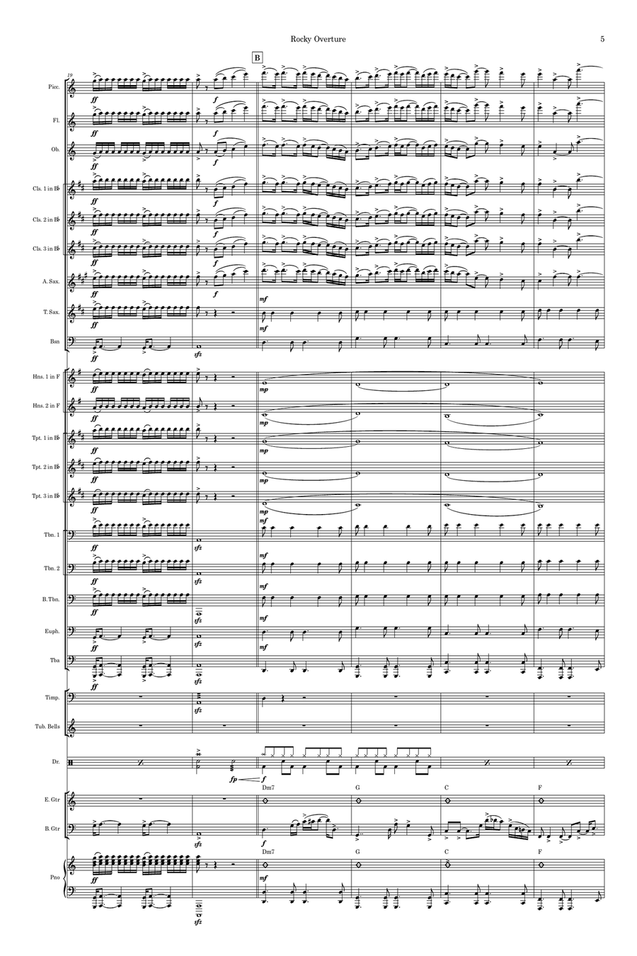 Overture Rocky II Concert Band scores gallery preview page 5