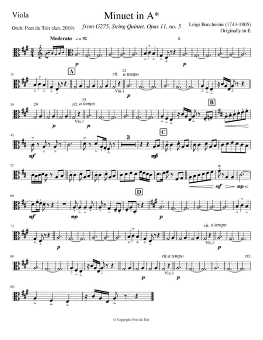 Menuett Von Boccherini Small Ensemble scores gallery preview page 6