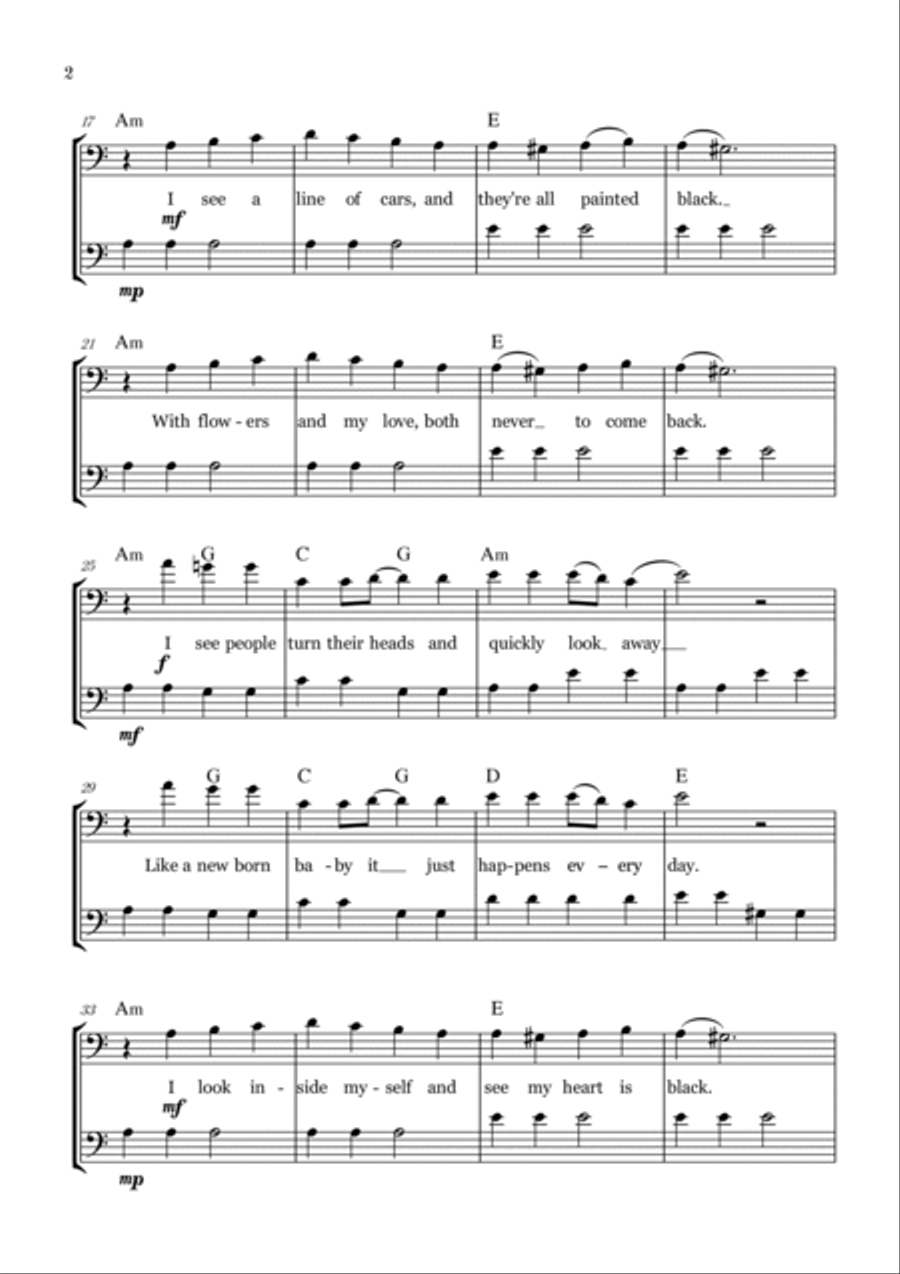 Paint It, Black String Duet scores gallery preview page 2