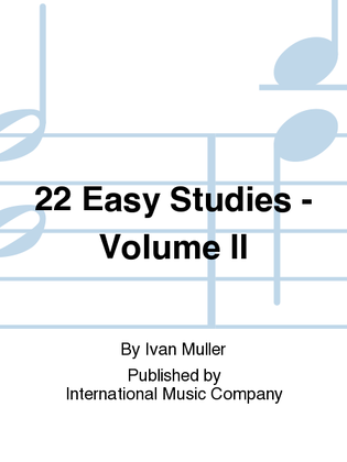 Book cover for 22 Easy Studies: Volume II