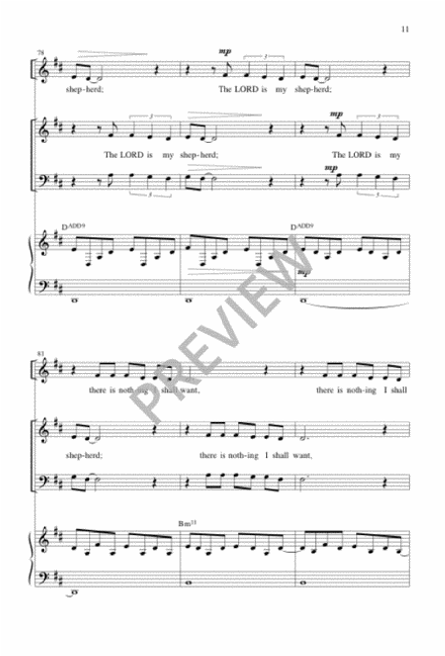 The Lord Is My Shepherd 2-Part scores gallery preview page 11