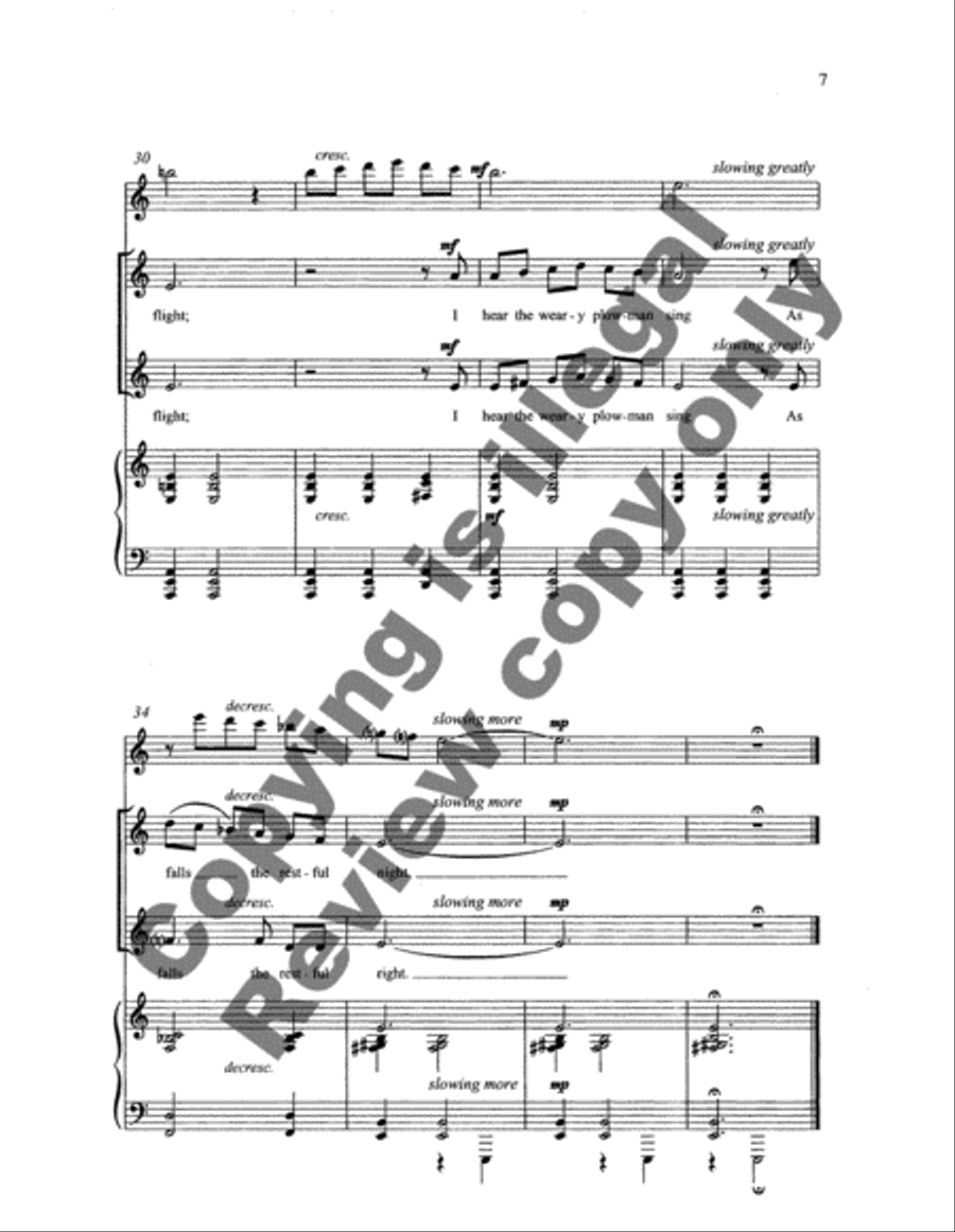 The Poet Sings: 4. Evening SA scores gallery preview page 5