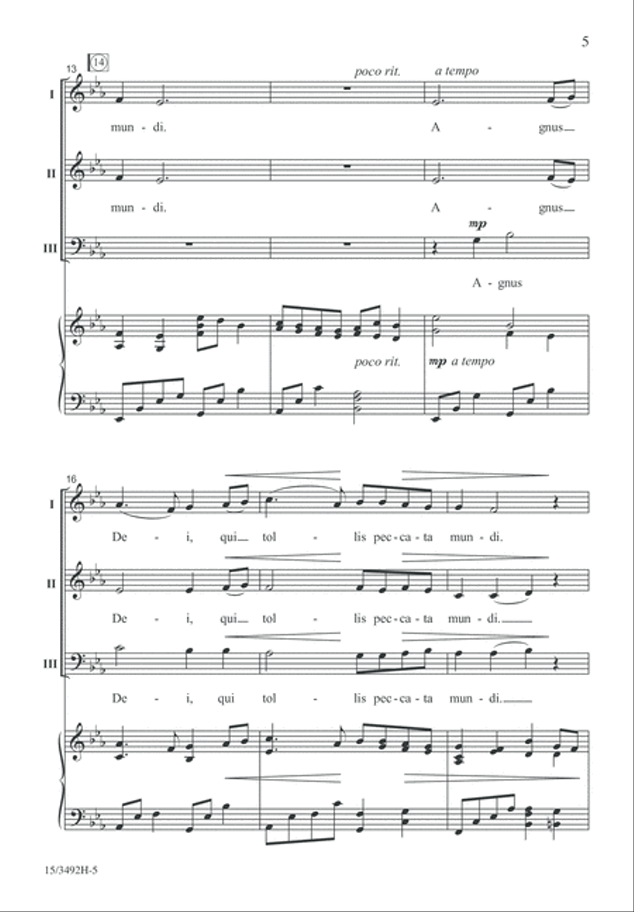 Agnus Dei 3-Part scores gallery preview page 5