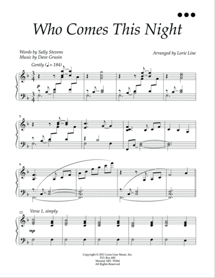 Who Comes This Night Who Comes This Night Piano Solo scores gallery preview page 2