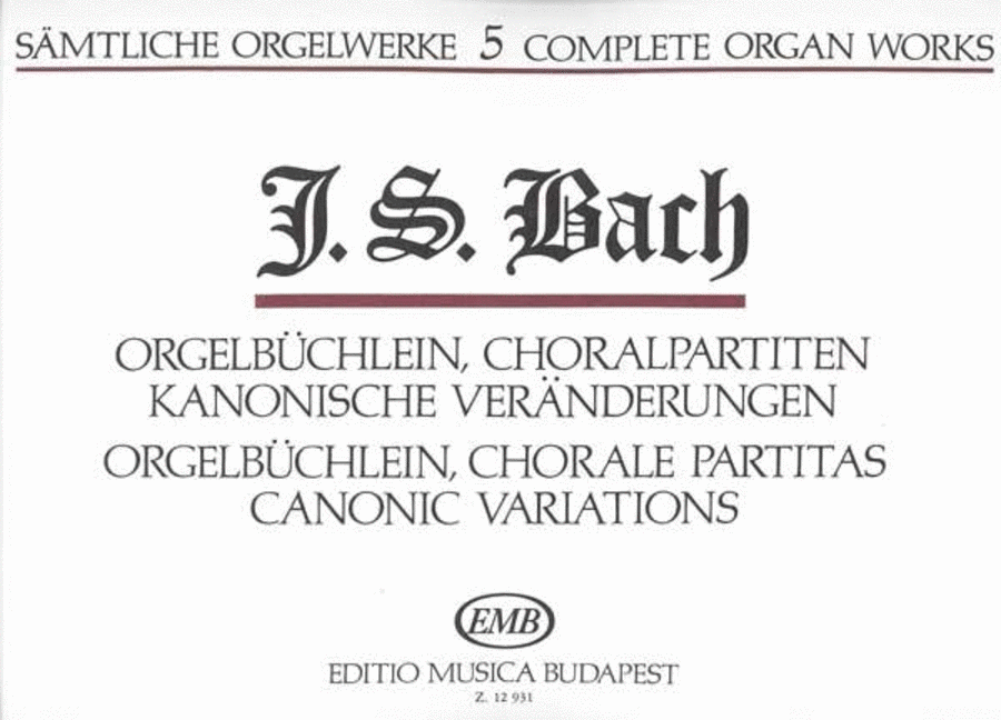 Sämtliche Orgelwerke V Orgelbüchlein, Choralparti