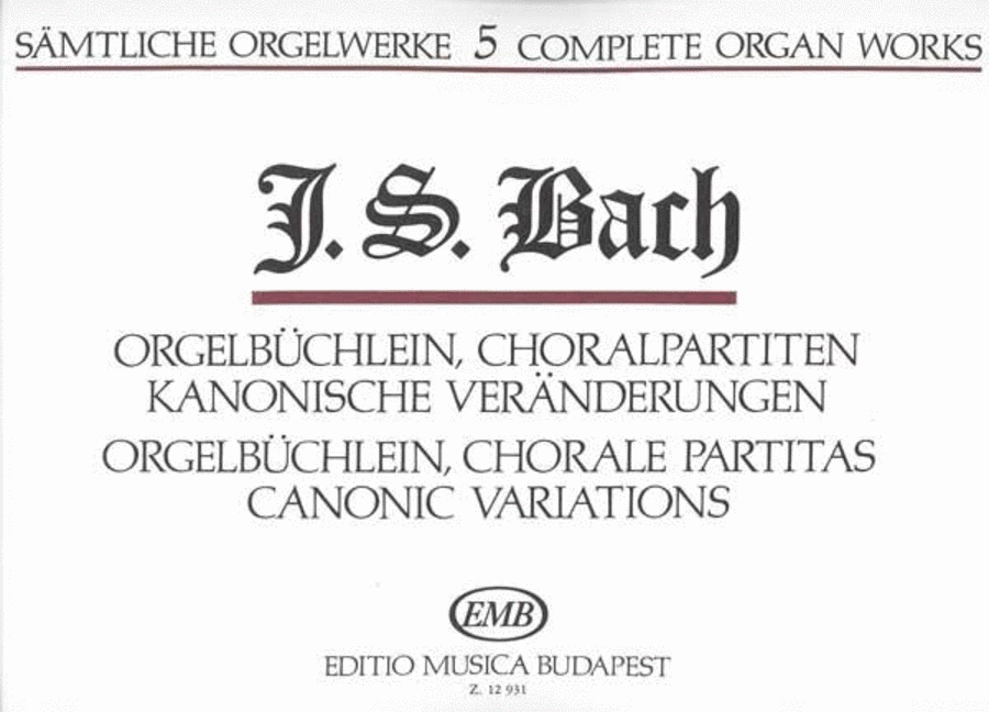 Sämtliche Orgelwerke V Orgelbüchlein, Choralparti Organ scores gallery preview page 1