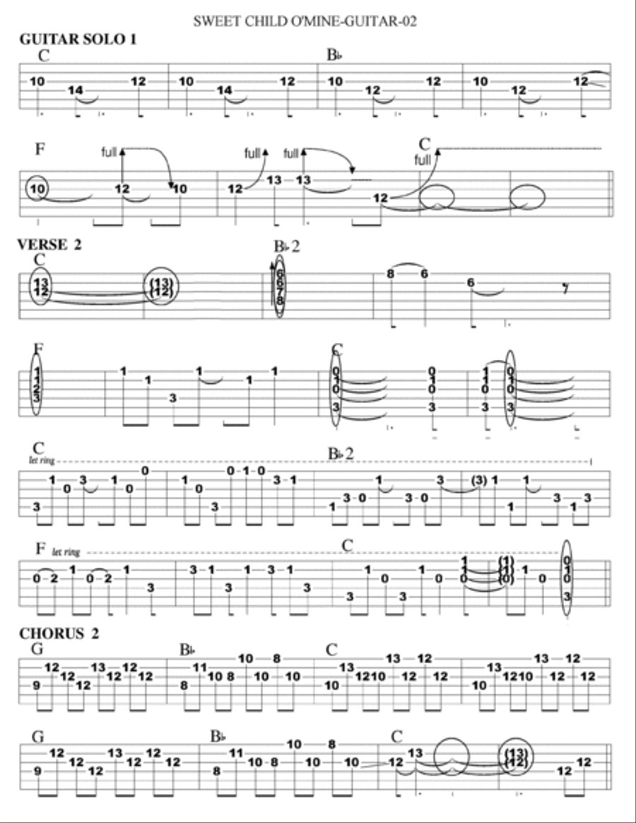 Sweet Child O' Mine Sweet Child O' Mine Small Ensemble scores gallery preview page 2