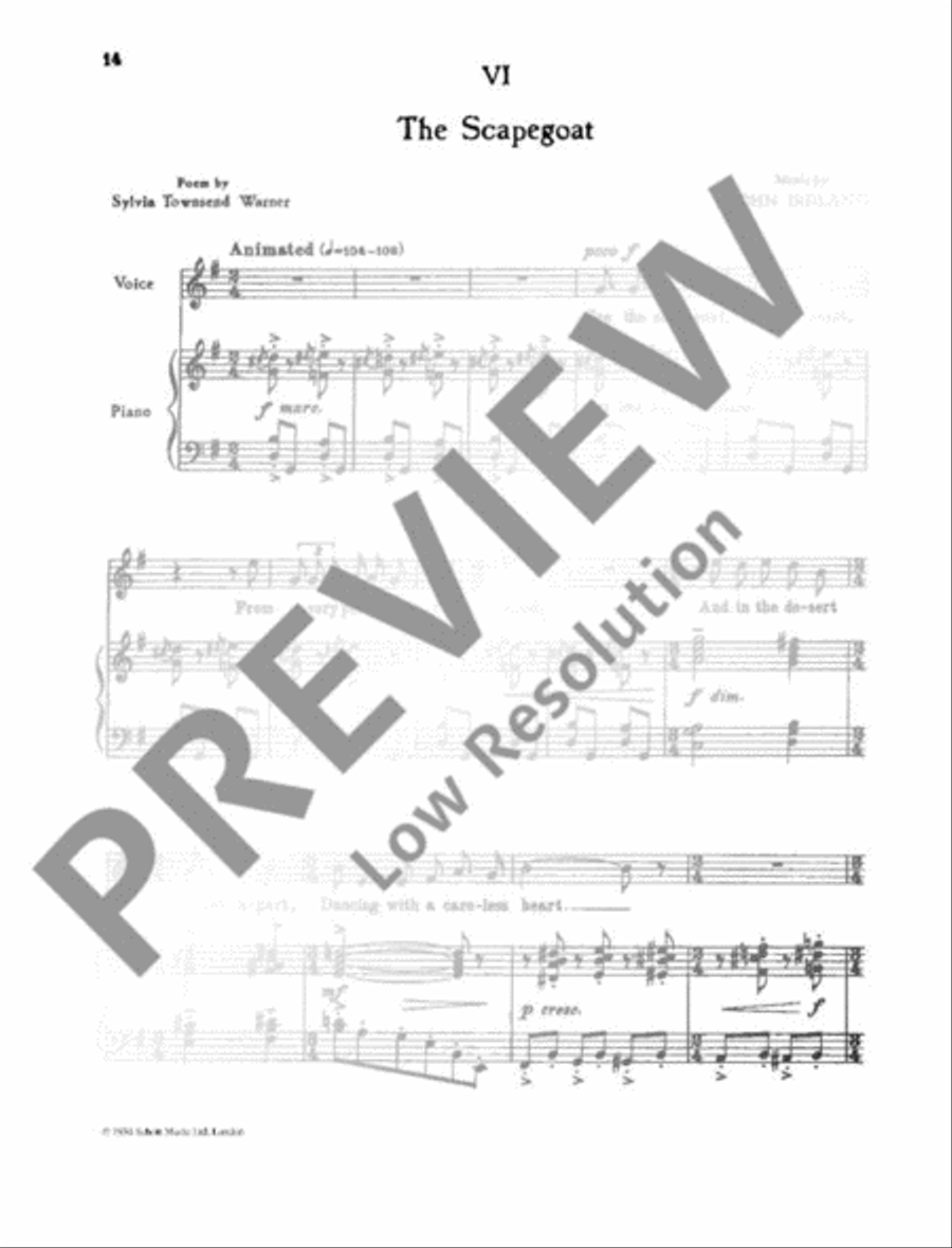 Songs Sacred and profane High Voice scores gallery preview page 17