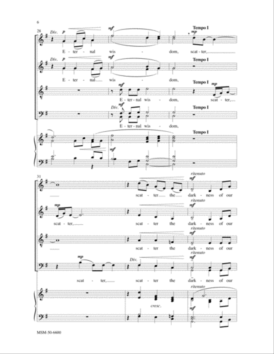 Eternal Light, Shine in Our Hearts SSATB scores gallery preview page 4