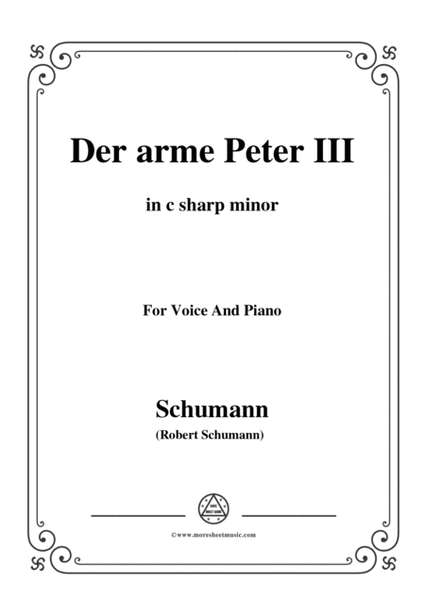 Schumann-Der arme Peter 3,in c sharp minor,for Voice and Piano image number null