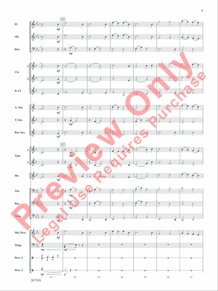 Lady in the Water Concert Band scores gallery preview page 10