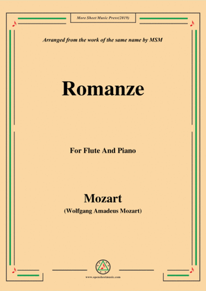 Book cover for Mozart-Romanze,for Flute and Piano