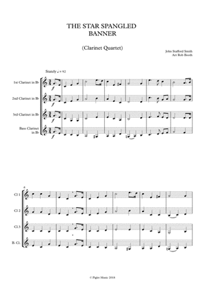 The Star Spangled Banner - Clarinet Quartet