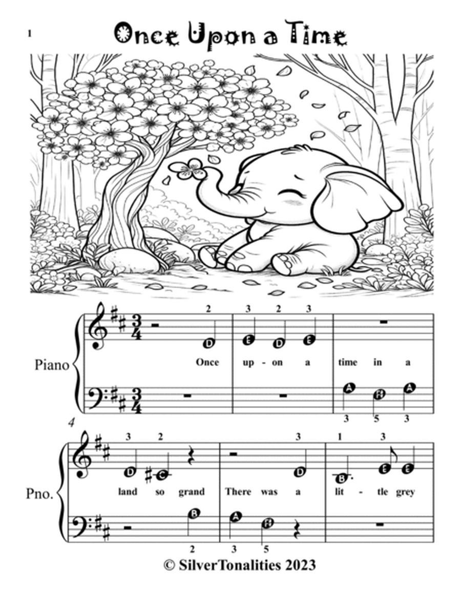 The Little Grey Elephant for Beginner Piano