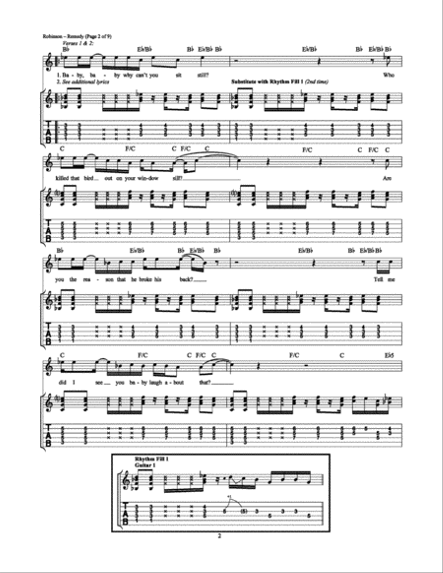 Remedy Electric Guitar scores gallery preview page 2