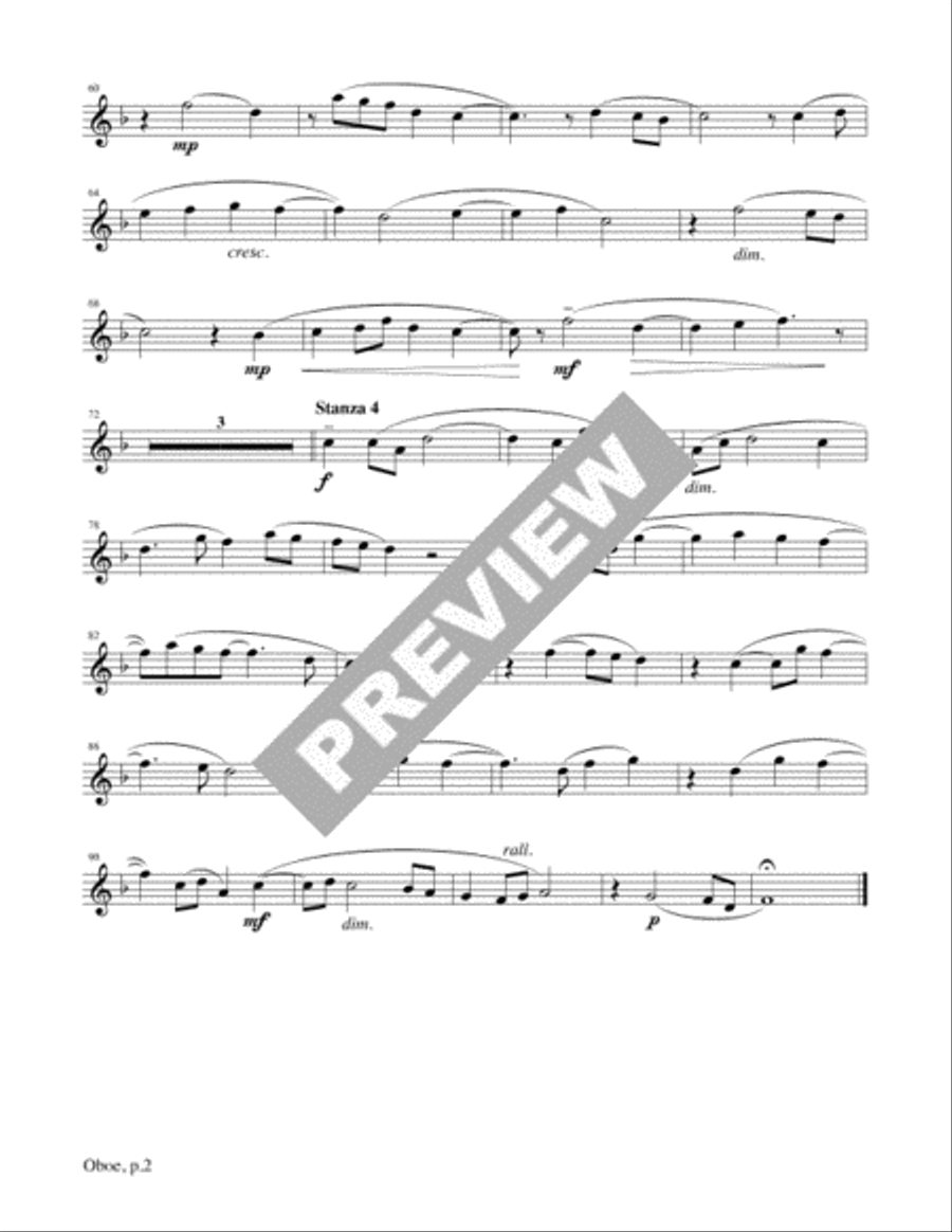Sing of Mary - Instrument edition Oboe scores gallery preview page 2