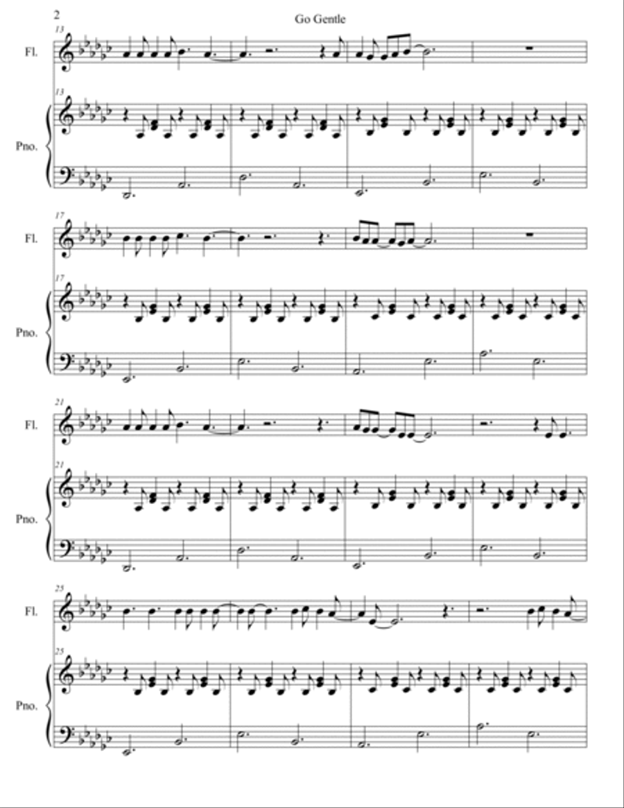 Go Gentle Flute Solo scores gallery preview page 3