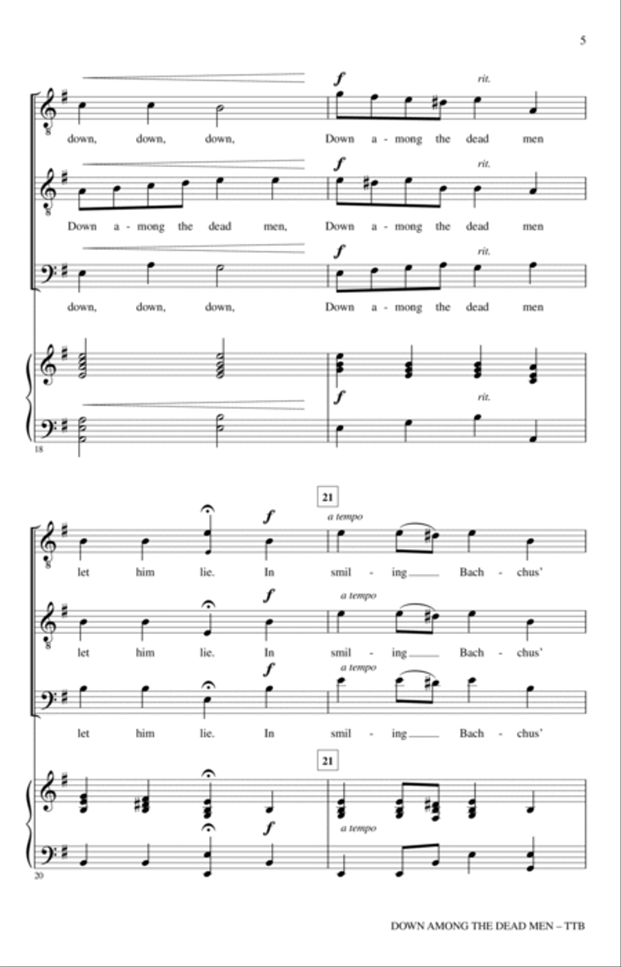 Down Among The Dead Men Down Among The Dead Men TTBB scores gallery preview page 4