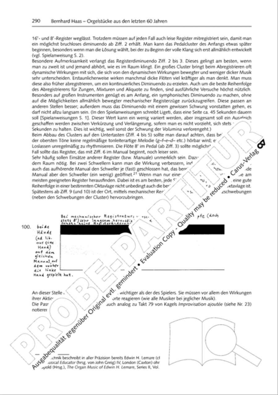Orgelschule zur historischen Auffuhrungspraxis Organ Solo scores gallery preview page 291
