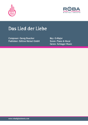 Book cover for Das Lied der Liebe