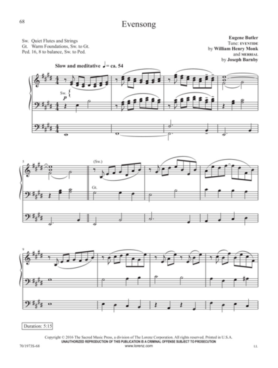 A Eugene Butler Organ Treasury Organ Solo scores gallery preview page 16