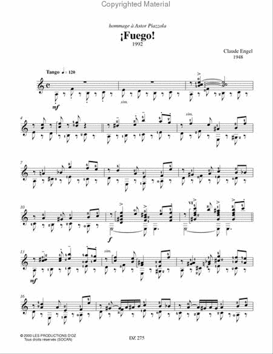 ¡Fuego! Classical Guitar scores gallery preview page 2