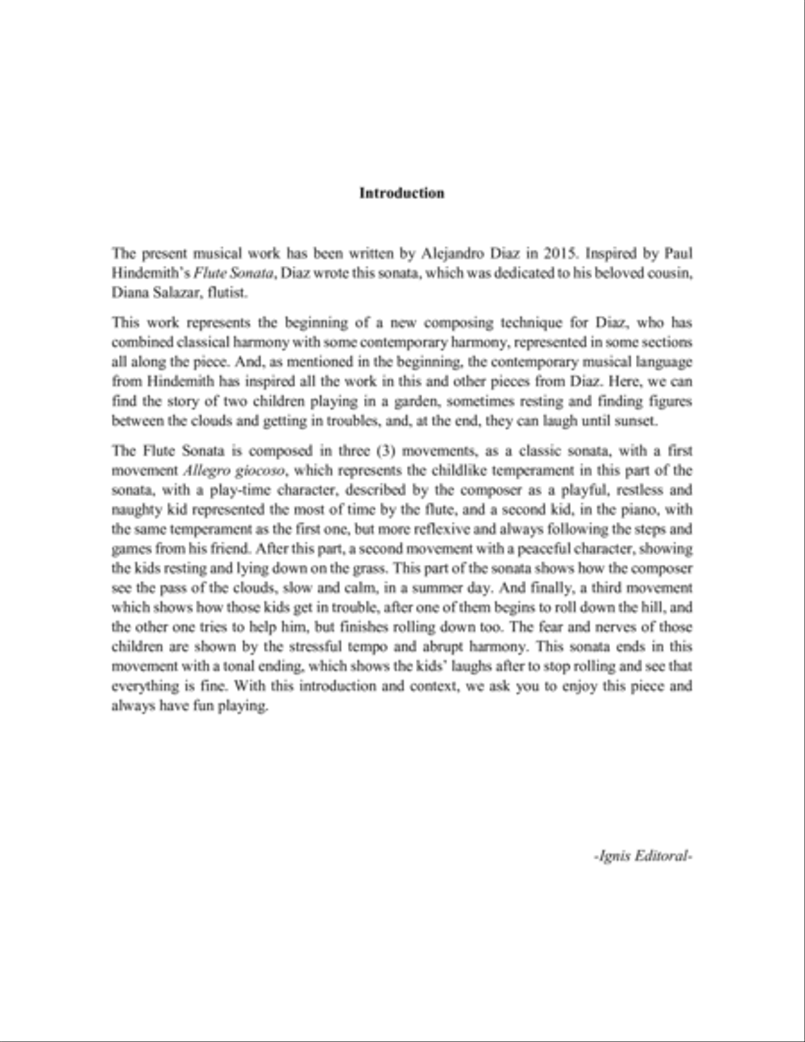 Flute Sonata No.1 Flute Solo scores gallery preview page 4