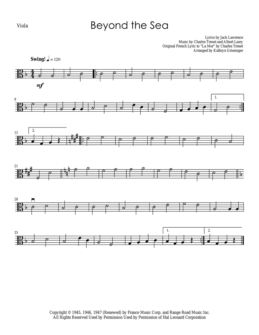 Beyond The Sea String Quartet scores gallery preview page 4
