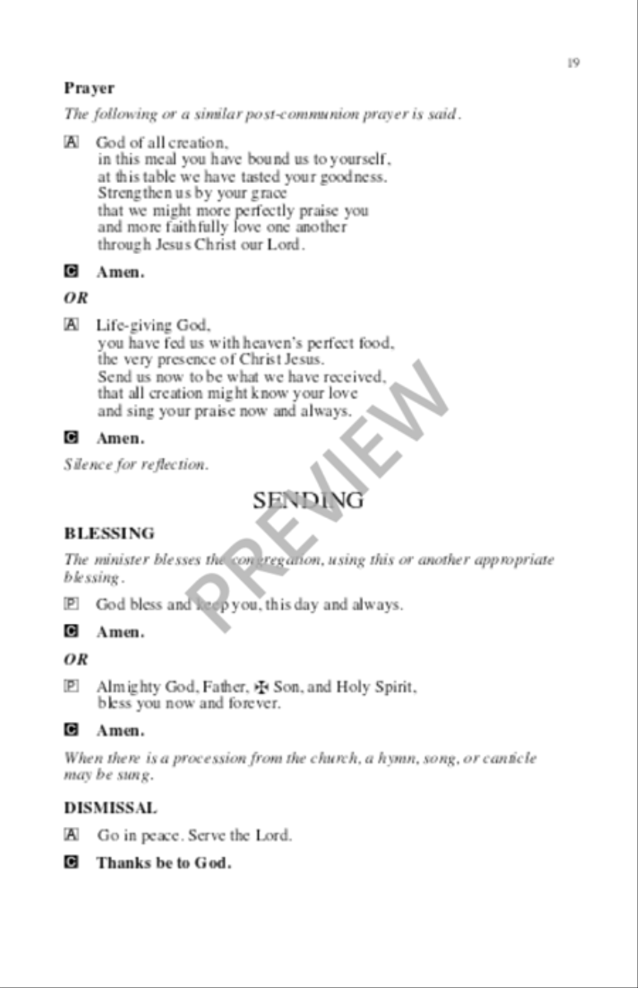 Tree of Life Setting, Holy Communion - Assembly edition