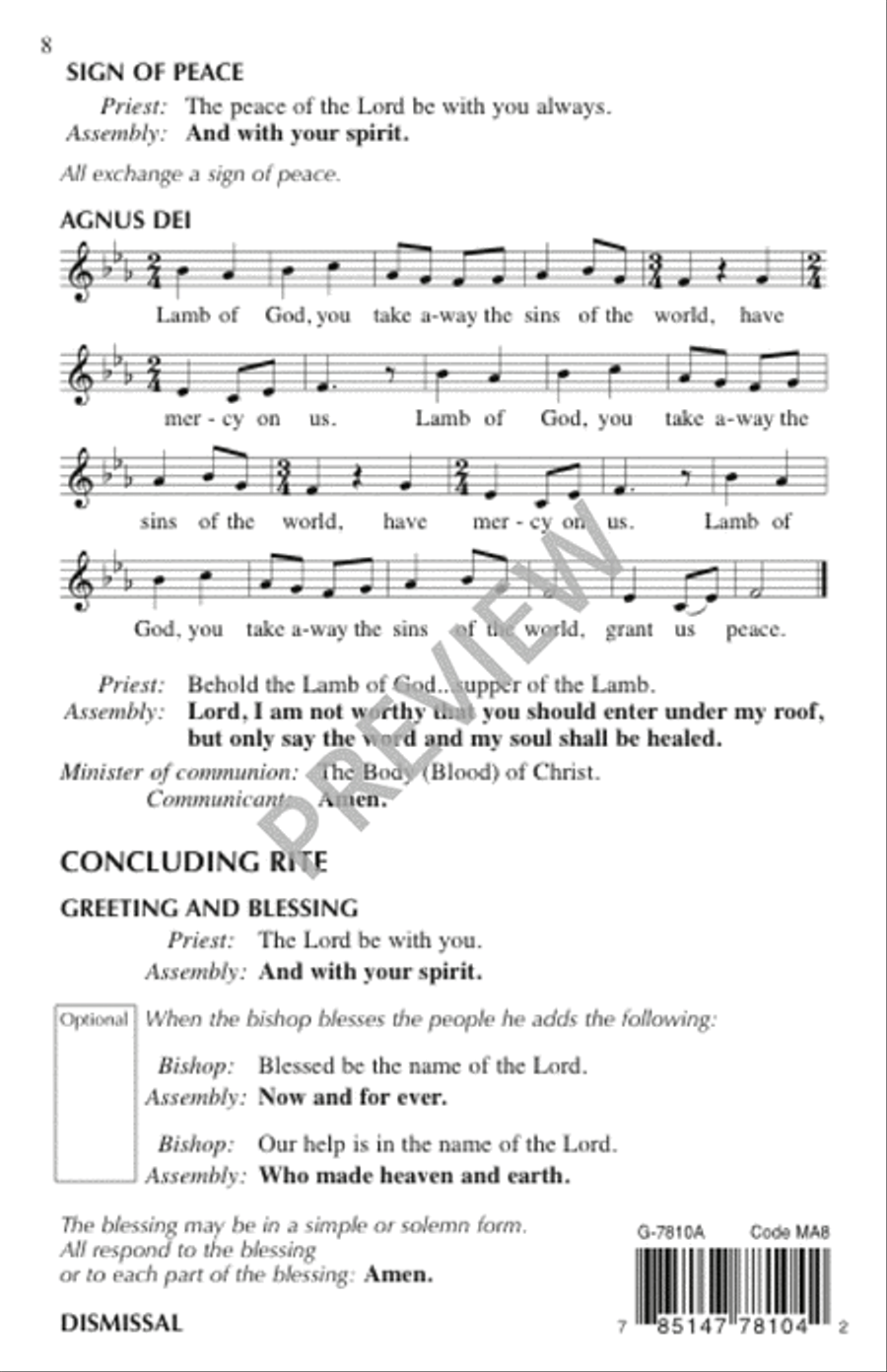 A Community Mass - Assembly Edition Unison Choir scores gallery preview page 9