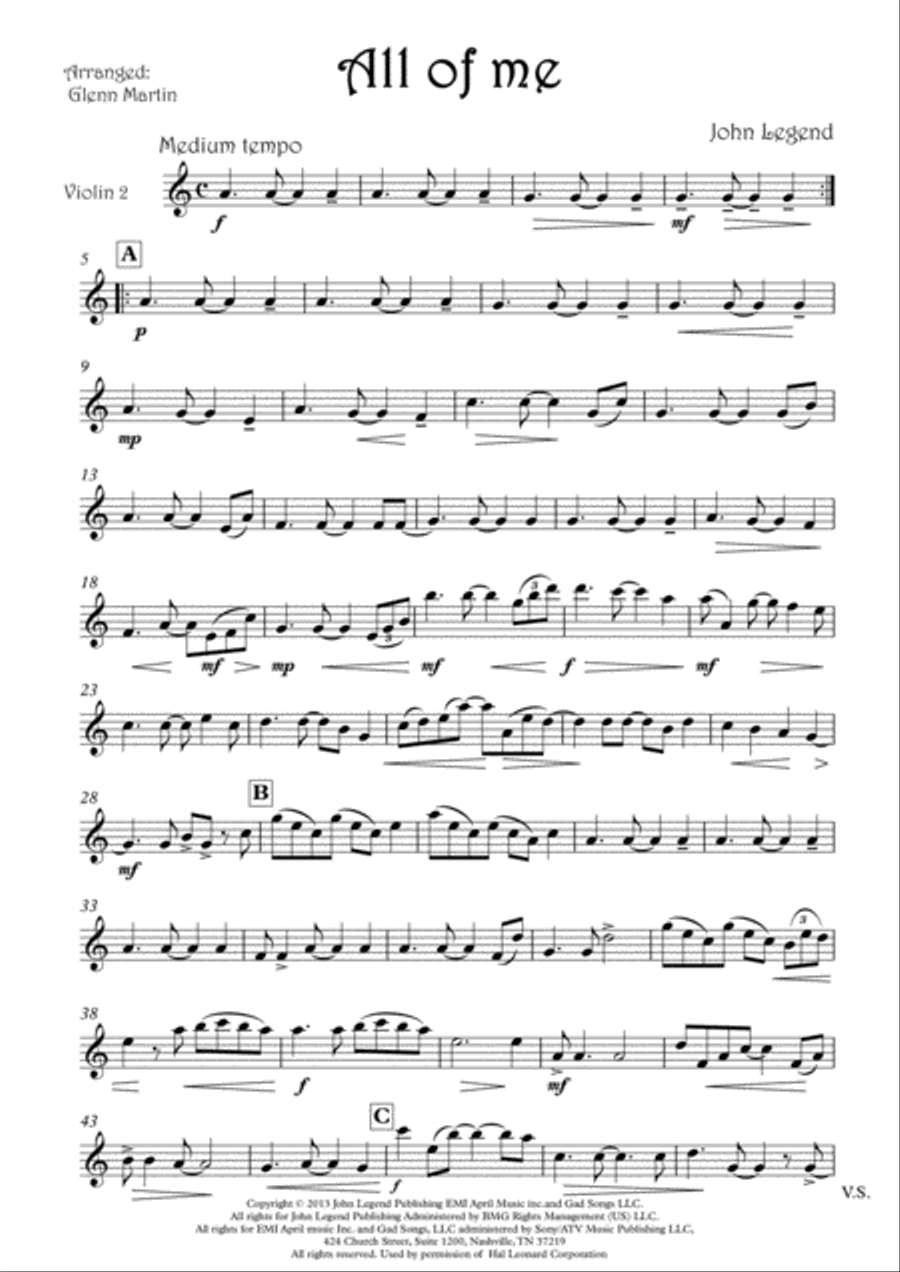 All Of Me All Of Me Chamber Orchestra scores gallery preview page 4
