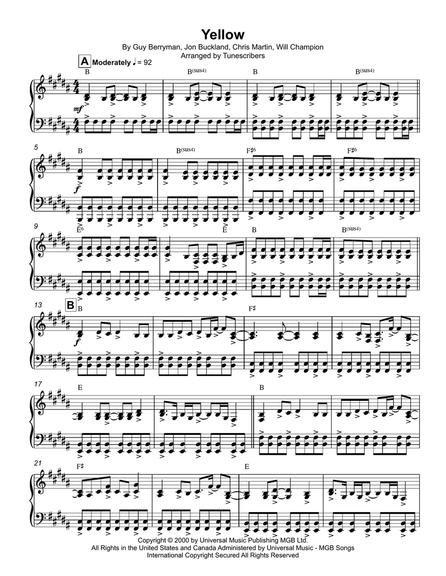 Yellow Voice scores gallery preview page 1