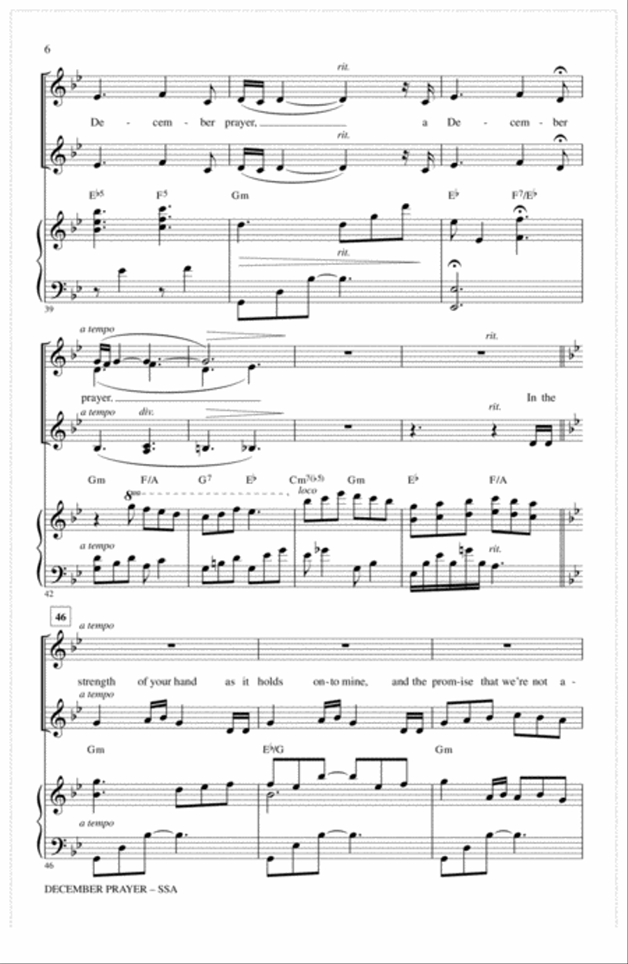 December Prayer SSA scores gallery preview page 5