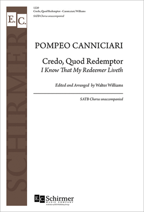 Book cover for Credo, Quod Redemptor (I Know that my Redeemer liveth)