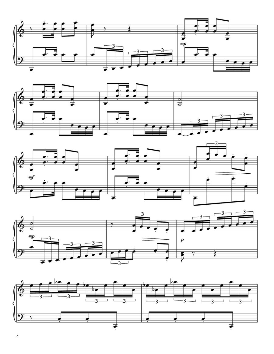 Come Sail Away (from Franz Josef Haydn) Piano Solo scores gallery preview page 4