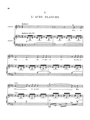 Fauré: La Chanson D'Eve (French)