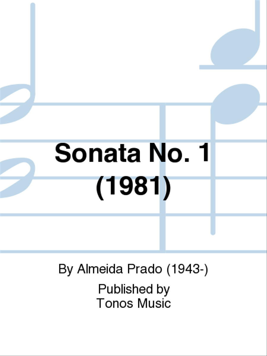 Sonata No. 1 (1981) Classical Guitar scores gallery preview page 1